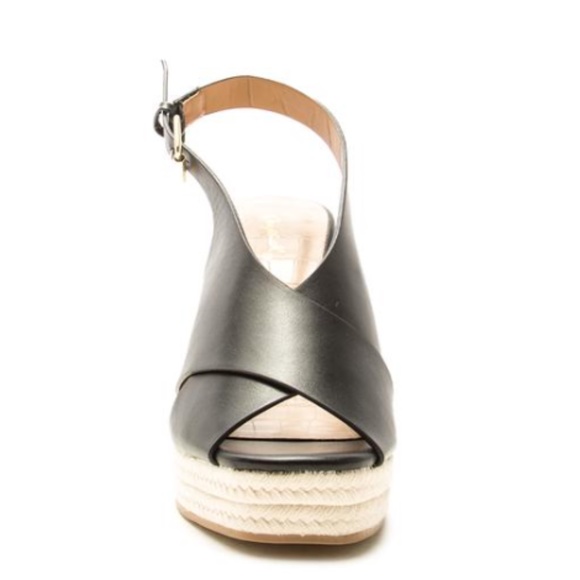 Slingback Espadrille Wedges in Black - Picture 7 of 9